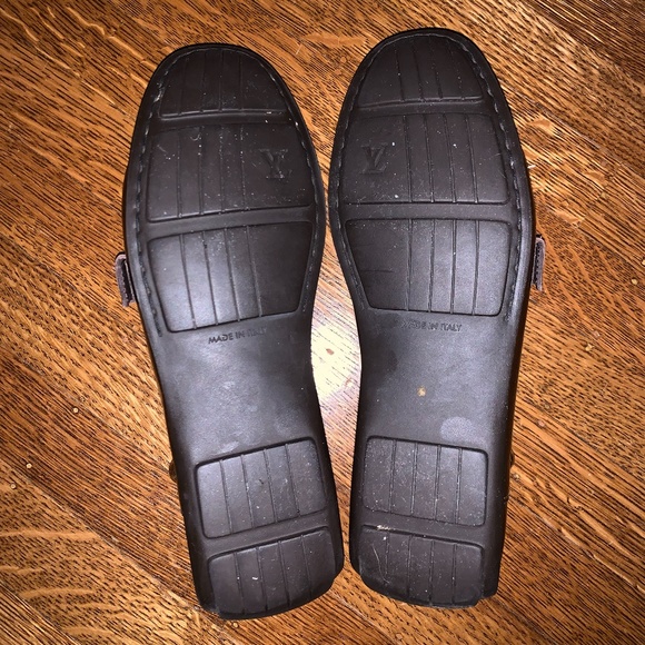 Louis Vuitton Women's Brown Monogram Leather Buckle Strap Loafers - Picture 13 of 13